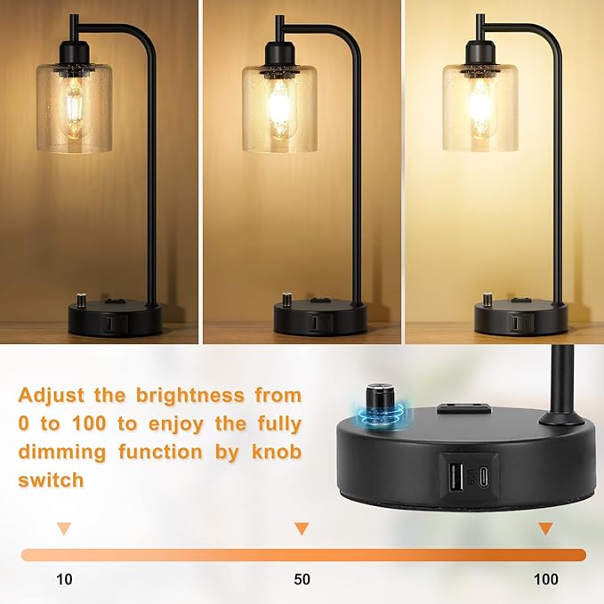 Luminova™ Dimmable Bedside Lamp Set